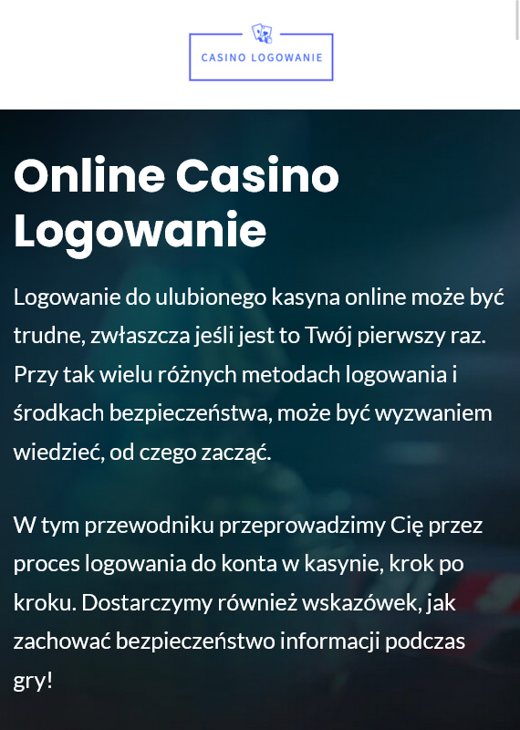 Logowanie Casino w Polsce
