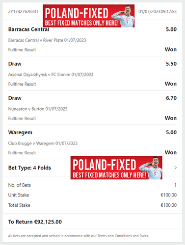 POLAND FIXED VIP TICKET FIXED MATCHES 01.07.2023.png