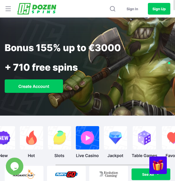  Dozenspins Casino Review