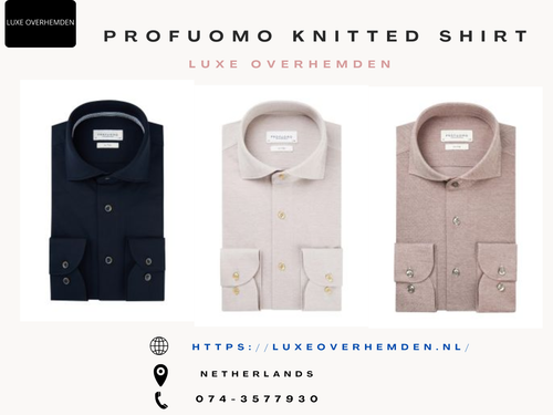 Profuomo Gebreid Shirt: Shop Nu bij Luxe Overhemden in Nederland.png