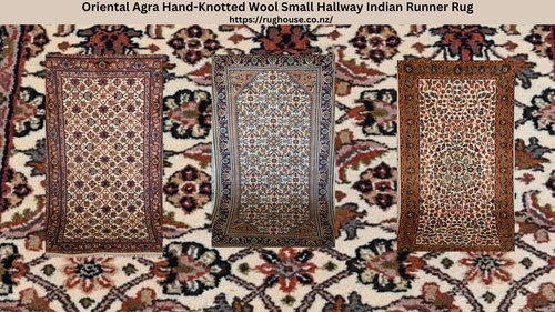 Oriental Agra Hand Knotted Wool Small Hallway Indian Runner Rug.jpg