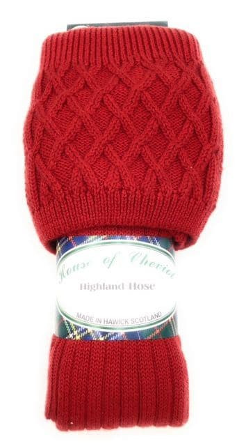 house of cheviot luxury merino wool blend pipe band kilt hose tartan red made in scotlan 6709 p.jpg