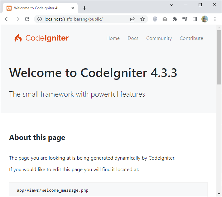 Cara Mudah Instalasi CodeIgniter 4 Di Localhost - Gudang-Data