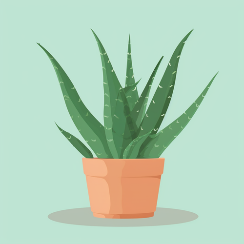 Amber flat simple vector of an aloe vera houseplant bc62f032 2548 4f76 b8c8 05d207fd2644.png