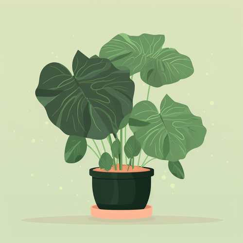 Amber flat simple vector of an alocasia houseplant 65d8e2fd 4c33 43a1 bcda ead2a42a5213.png