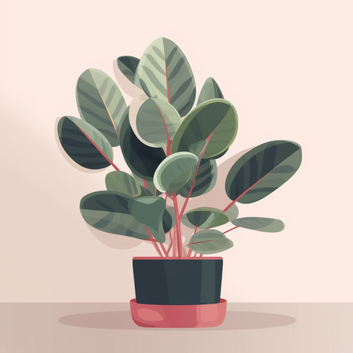 Amber flat simple vector of a rubber plant houseplant 678c62fd dcde 46ff 8332 df8d0fc6bd50.png