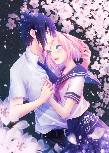 sasuke x sakura naruto sakura blossom uchiha sasuke haruno sakura anime 43990.jpg