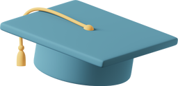 casual life 3d blue graduation hat.png