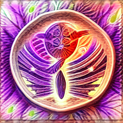 ayahuasca plate etching scrimshaw molecular diptych seashore ascended neon purple angels humans rose.png