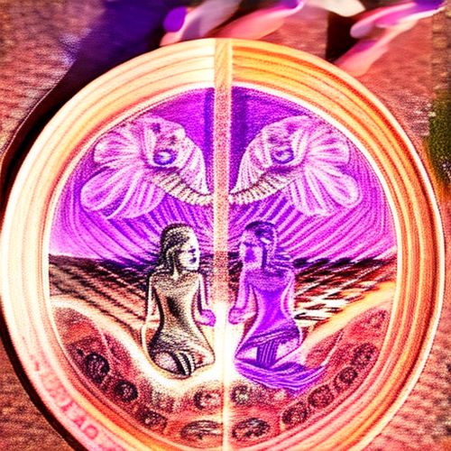 ayahuasca plate etching scrimshaw molecular diptych seashore ascended neon purple angels humans rose.png