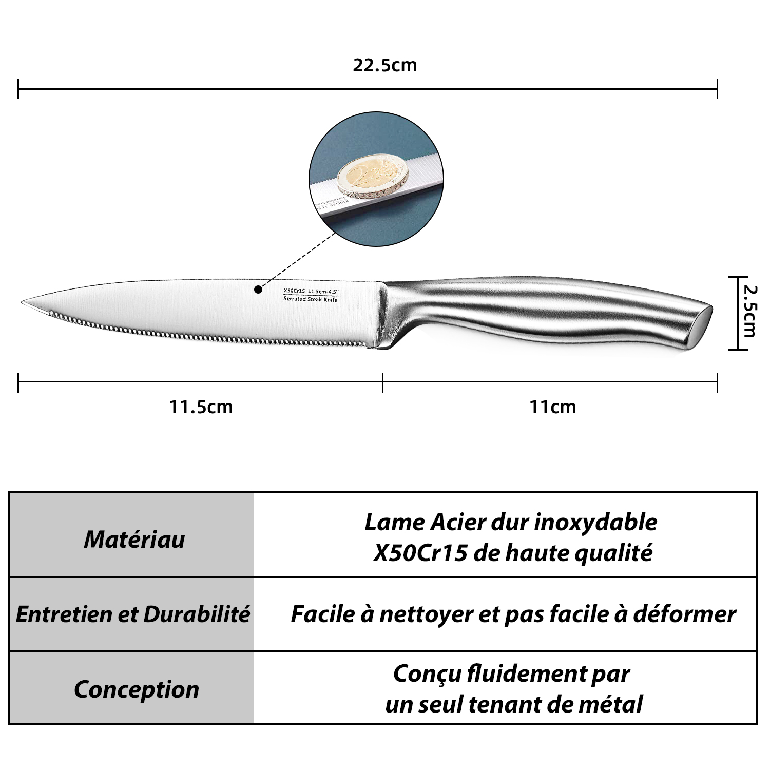 Couteau à raclette hêtre brut - auberge - Conforama