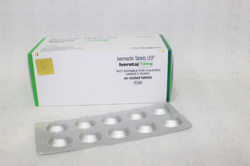 Ivermectin Tablets USP 12 mg Iverotaj 12 Exporters from India. Taj Pharma holds excellent record in .jpg