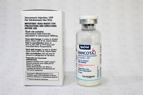 Vancomycin Hydrochloride for Injection USP 1000 mg Manufacturers & Suppliers, Dealers