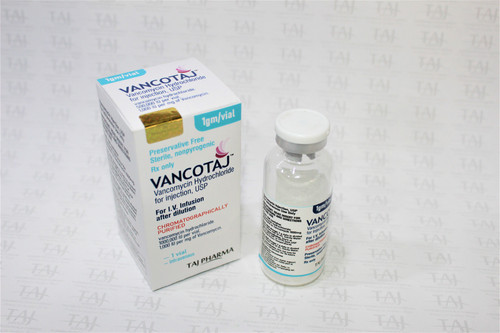 Vancomycin Hydrochloride for Injection USP 1000 mg based in Mumbai, India