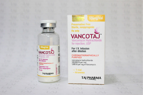 Vancomycin Hydrochloride for Injection USP 500 mg Manufacturer in India