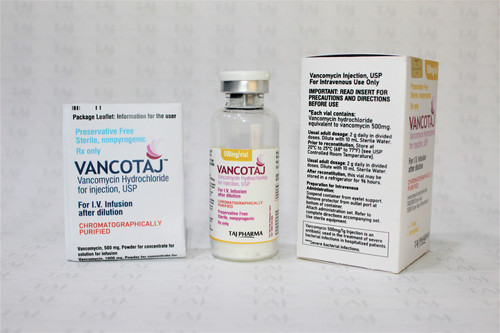 Vancomycin Hydrochloride for Injection USP 500 mg Generic exporters India