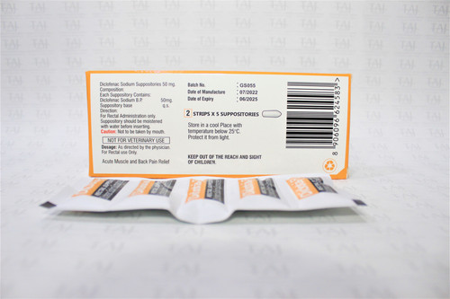 Diclofenac Sodium Suppository 50 mg GMP approved.jpg