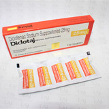 Diclofenac Sodium Suppository 25 mg manufacturer in India