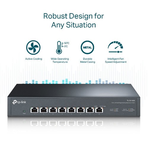 Tplink TL SX1008 10G Gbe 8 Port Unmanaged Switch Hub Desktop N 4.jpg
