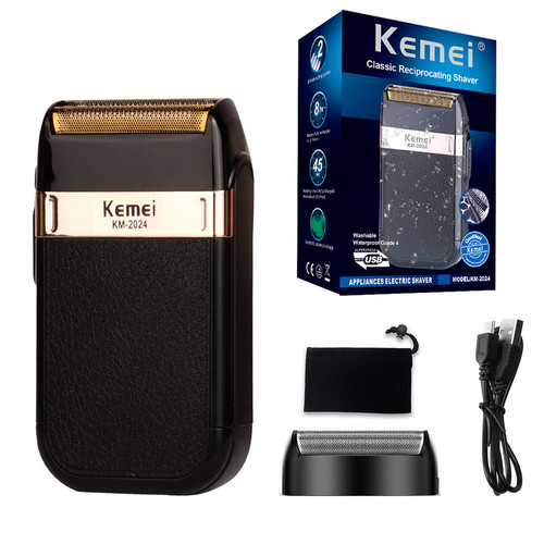 Kemei Barbeador el trico recarreg vel para homens aparador de barba profissional navalha imperme vel.jpg