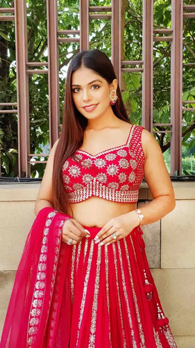 HotPinkCrop TopwithpleatedstyleLehenga 2 50 550x.png