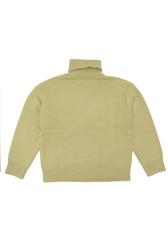 manila grace kids maglione dolcevita beige logo bambina b.jpg