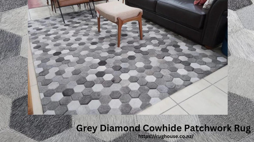 Grey Diamond Cowhide Patchwork Rug.jpg