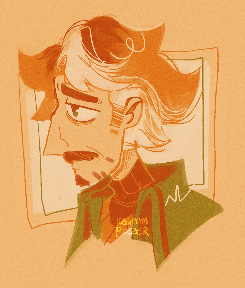 Painterly style side view headshot of Dr. Sunshine