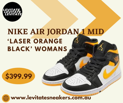 Nike Air Jordan 1 Mid ‘Laser Orange Black’ Womans Australia levitate Sneakers.jpg