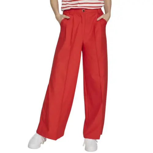 303533 pantalon fluide et large taille elastique fine rouge femmes vila 14084990 3.webp