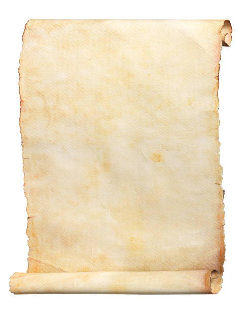 Old paper scroll isolated on a white background. Clipping path included. 3d illustration.jpg