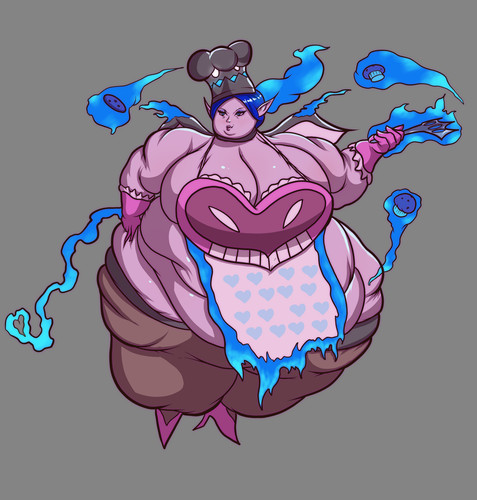 Péché Mignon Succubus chef adoptable OC heart apron.jpg