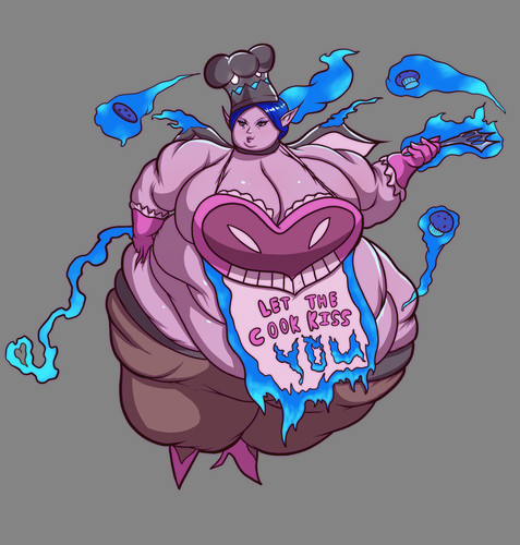 Péché Mignon Succubus chef adoptable OC kiss appron.jpg