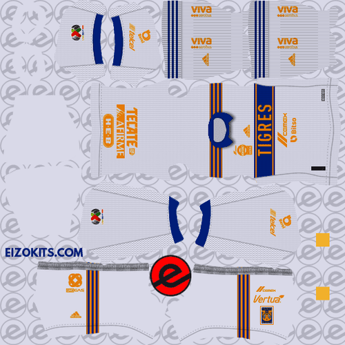 TIGRES UANL DLS Kits 2023 Adidas Dream League Soccer 2023 (Third).png