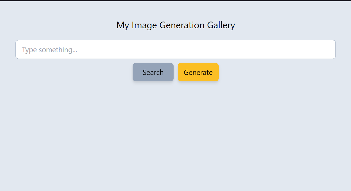 Figure 1: The User Interface of the Image Generation App