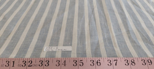 100% Linen Vintage striped chambray fabric 130841.jpg