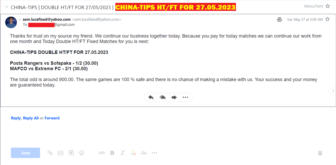 CHINA-TIPS.COM | DOUBLE HALFTIME/FULLTIME SURE FIXED MATCHES