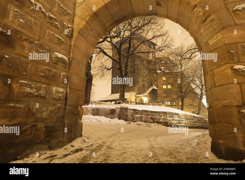stone arch nuremberg castle bavaria germany 2HWWJR5.jpg