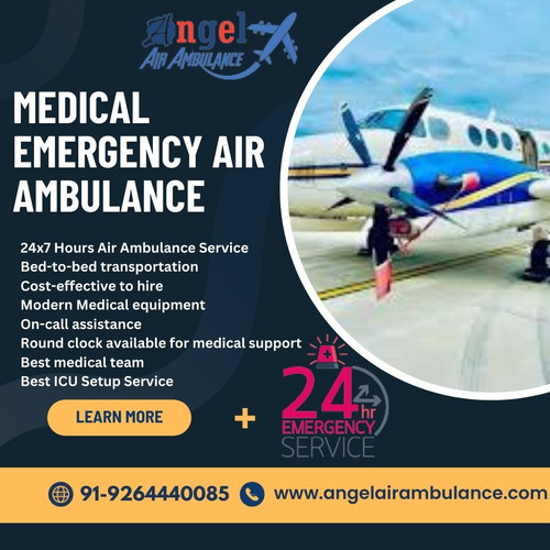 Quick Avail the Commendable Medical Air Ambulance Services in Kolkata by Angel.jpg