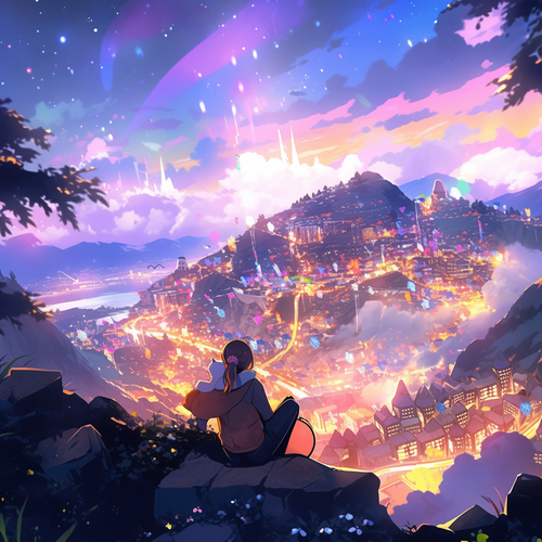 chowmeins playing on a mountain overlooking the city 404da292 7873 4fed ad9a 48b86a44b4ef.png
