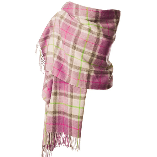 edinburgh lambswool stole light purple check brand new 7739 p.png