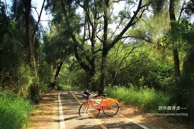 竹南濱海森林公園，屬於綠光海風自行車道