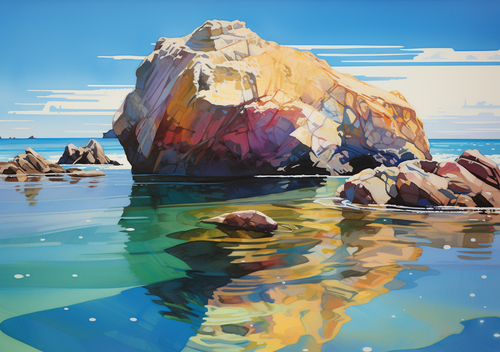 perfectcreature a sketch of a rock that is in the water in the ce432654 cbb3 4f32 b882 54e9fa335e82.png