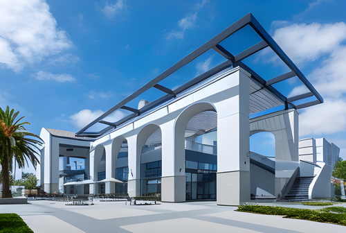 vanguard university waugh student center as a ultra futuristic technology building ultrarealistic t .png