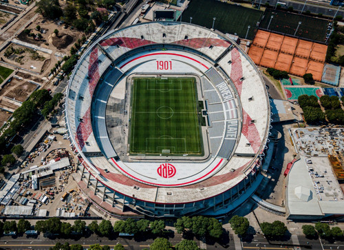 BUENOS AIRES, ARGENTINA - FEBRUARY 12: Aerial view of Estadio Mas Monumental Antonio Vespucio Libert.jpg