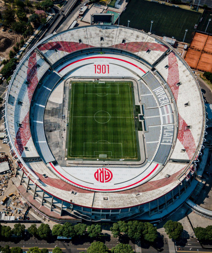 BUENOS AIRES, ARGENTINA - FEBRUARY 12: Aerial view of Estadio Mas Monumental Antonio Vespucio Libert.jpg