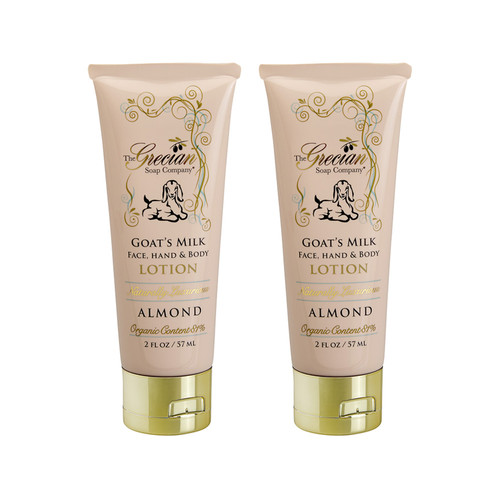 Organic Goats Milk Lotion tube 2 pack Almond