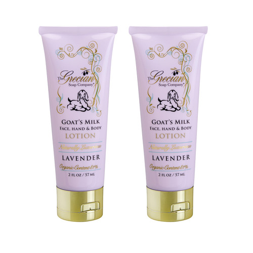 Organic Goats Milk Lotion tube 2 pack Lavender