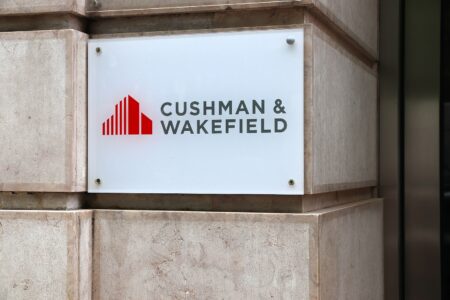 LISBON, PORTUGAL - JUNE 6, 2018: Cushman and Wakefield office sign in Lisbon, Portugal. Cushman and .jpg