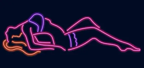 depositphotos 198766830 stock illustration neon silhouette of girl.webp